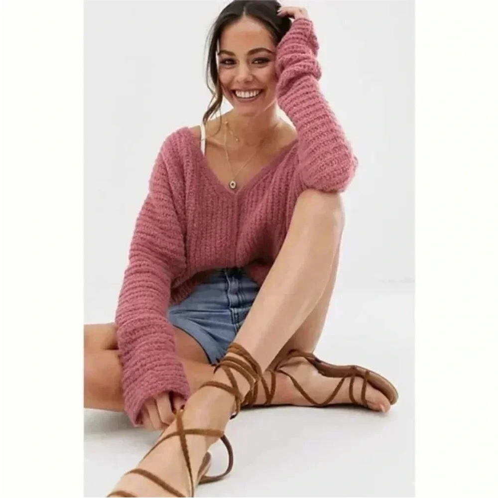 Free People Moonbeam Oversized Alpaca Sweater XS